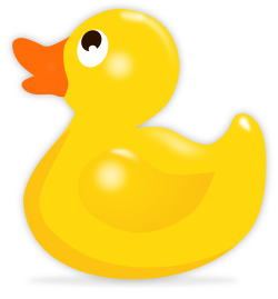 A small yellow rubber duck
